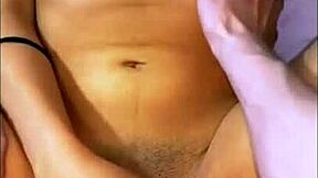 Shy petite Latina college teen orgasms in passionate apartment session