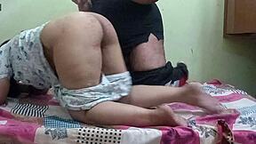 Horny chubby brunette big ass tight pussy rides monster cock cums hard doggystyle closeup