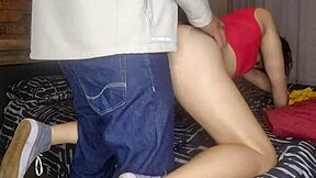 stepdad pounds 18yo stepdaughter's tight shaved pussy bent over just 6 minutes before boyfriend arrives home