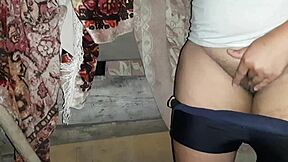 i caught this stranger masturbating in an abandoned house and just kept watching her beaver