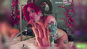 A Stuck Vibrator Makes Succubus Slave Pussy Puffy and Moaning in Cosplay BDSM