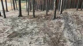 Perfect outdoor spot hides her deepthroat blowjob on my monster cock cumshot pov