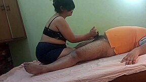 Indian Bhabhi Sucks and Fucks Electrician's Big Cock in Hindi
