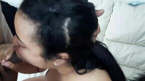 Curvy colombian bbw alisha kneels for sloppy blowjobs in homemade taboo clips