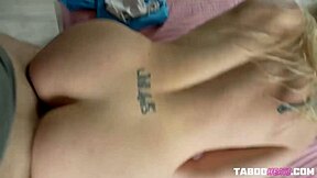 Step aunt Talulah Mae stretches naked teasing big tits!