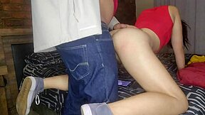 stepdad pounds 18yo stepdaughter's tight shaved pussy bent over just 6 minutes before boyfriend arrives home