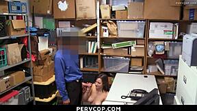 think this mall cop can punish that teen thief's tight pussy right?