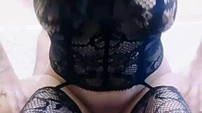 Amateur wife in lingerie takes anal from hubby POV homemade