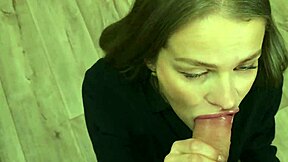 A married neighbor bride cheats with deepthroat blowjob cumshot for light bulb fix