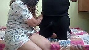 Horny chubby brunette big ass tight pussy rides monster cock cums hard doggystyle closeup