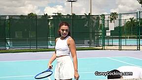 Curly ebony teen, want this big cock after your sports practice deepthroat?