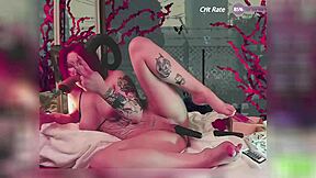 A Stuck Vibrator Makes Succubus Slave Pussy Puffy and Moaning in Cosplay BDSM