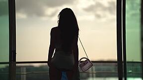 We both explode nonstop from squirting strapon fun in bed