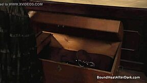 Naked lesbian slaves tease whip bound asses in femdom BDSM