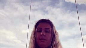 tattooed gym babe's hard nipples poke through see-through top she's super horny