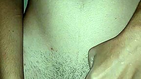 My juicy clit throbs as toy fills shaved pussy i cum hard