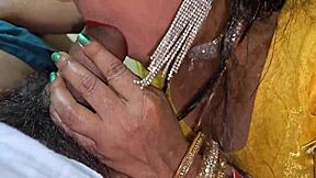 Freshly married 21-year-old Indian wife cums hard from first-time bedroom doggystyle pounding