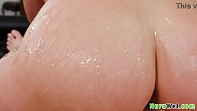 damn, river lynn's tight shaved teen pussy gets pounded hard by clarke kent's horny massage cock