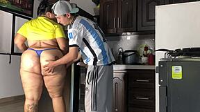 Argentino Pounds Colombiana's Big Tits Doggy Hard!