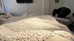 Maid sits big white ass on my dick instead of cleaning the room!