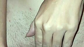 My juicy clit throbs as toy fills shaved pussy i cum hard