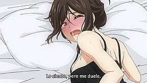 college anime professor kana chan rides cock cowgirl outdoors till massive cumshot on her small tits
