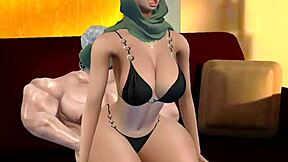 i feel this arab hijab pussy clenching so tight during intense imvu pounding session