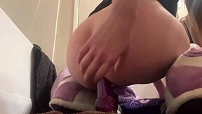 italian milf artemisia stretches asshole wide with huge dildos 😈 solo anal toy sesh