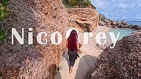 public pov flexible british redhead railed rough outdoors gets facial cumshot