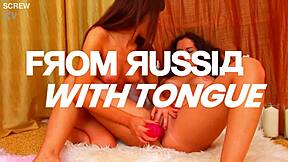 Russian Lesbians Tongue Wet Pussies Hard!