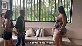 allison sweet the pregnant milf bends over for client's big cock pounding in doggystyle then rides cowgirl to seal the deal part 1