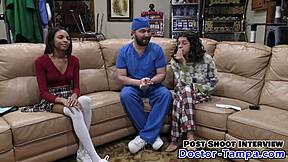 Become doctor tampa shoves speculum in ebony cheerleader solana's humiliated pussy during kinky latex glove hospital exam!