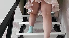 While MOMMY Cleans I Peek at HER HAIRY PUSSY