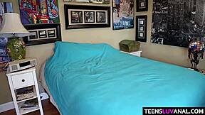 petite teen alina west stretched wide by stepmom's monster cock anal pounding lesson