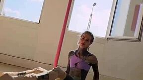 whoops, dancing on the pole feels amazin' thanks to 2beepole teachin' me these hot new moves -- inkedgirl d