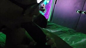 Hot Redhead Glasses Girl Gags on Big Black Cock Pt1