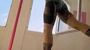 whoops, dancing on the pole feels amazin' thanks to 2beepole teachin' me these hot new moves -- inkedgirl d