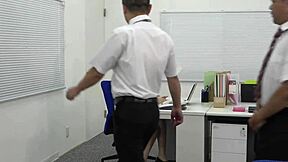 japanese ceo aoi spanks her office subordinate's feet at work