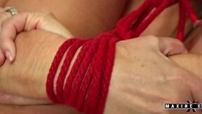 Maxine X Ties Velvet Skye To Chair Feet High In Air