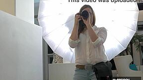 i joined two hot brunettes for wild lesbian threesome ass licking at photoshoot