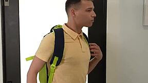 Stepson Spots Big Ass Stepmom's Show and Dives In for Choking Deepthroat Ride!