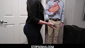 Stepson Pounds Stepmom's Big Tits Pussy One Night