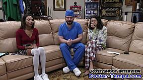 Become doctor tampa shoves speculum in ebony cheerleader solana's humiliated pussy during kinky latex glove hospital exam!