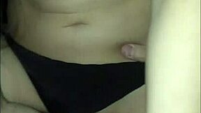 Tiny Asian Teen Pulls Panties Aside To Ride Big Tits Bouncing