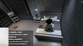 roblox bunny girl spreads legs wide hops on cock rides until creampied full of cum