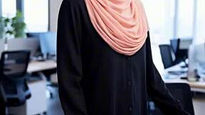 arab office tease bends over begging for sneaky wet pussy pound