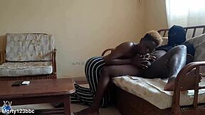 monster cock stretches hairy ebony pussy deep