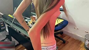 Boss Fucks Young College Girl's Big Tits Ass for Job Chance Full Story