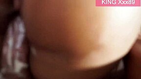 real amateur ebony couple's horny morning doggy ends in perfect creampie