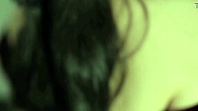 brunette teen in miniskirt and lingerie masturbates her huge tits and fat ass until soaking wet